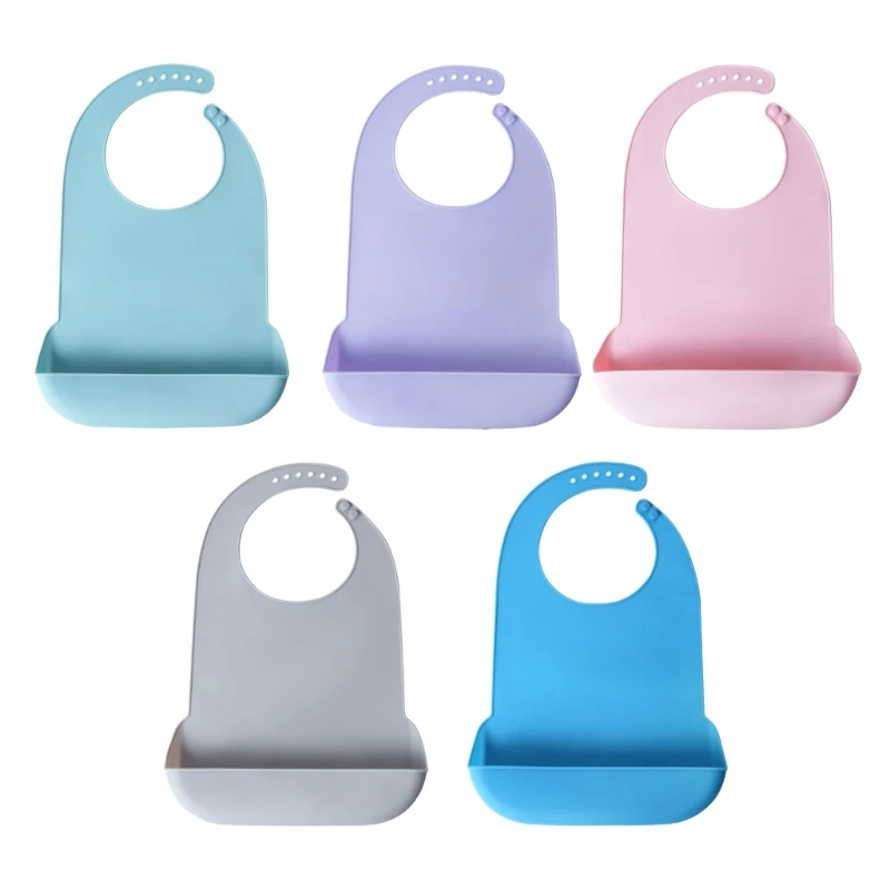 Waterproof Baby Bibs Silicone - Bavaglino in silicone impermeabile e resistente