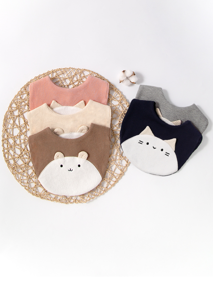 Baby Gear - 2 pezzi bavaglino gattino orsacchiotto bavaglino