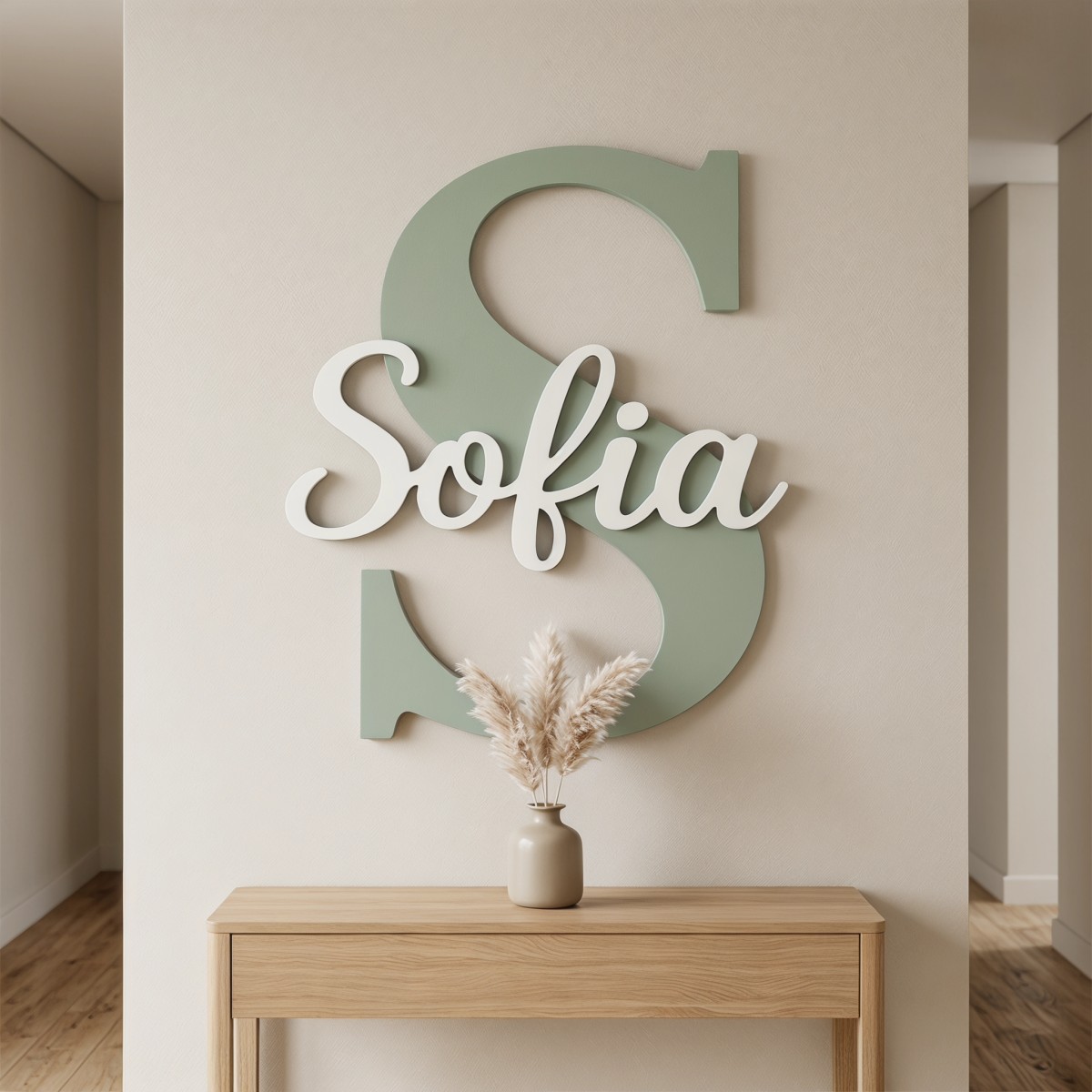 Nursery - 1 Pezzo Targa Personalizzata in Legno